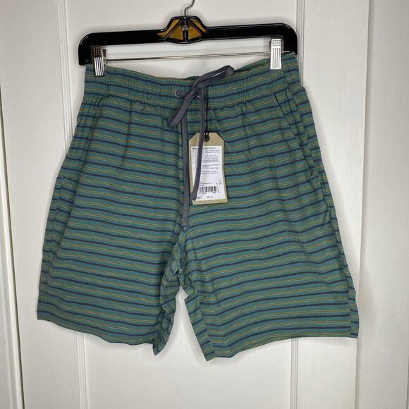 PrAna Metric E-Waist Board/Swim Short Cove Stripe Mens SM/08 Standard Stretch - Picture 8 of 10